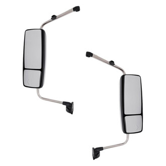 Replacement - Driver and Passenger Side Manual Towing Mirror Set (Heated, Non-Foldaway) (Standard Line)
