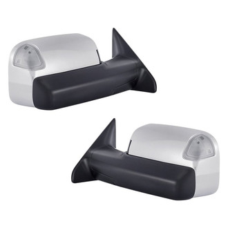 Replacement - Driver and Passenger Side Power Towing Mirror Set (Heated, Foldaway) (Standard Line)