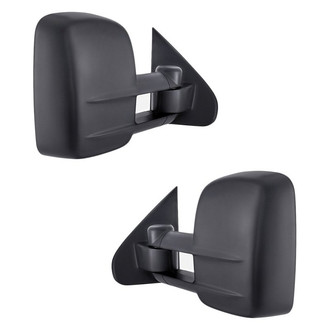 Replacement - Driver and Passenger Side Manual Towing Mirror Set (Non-Heated, Foldaway) (Standard Line)