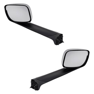 Replacement - Driver and Passenger Side Manual Towing Mirror Set (Heated, Non-Foldaway) (Standard Line)