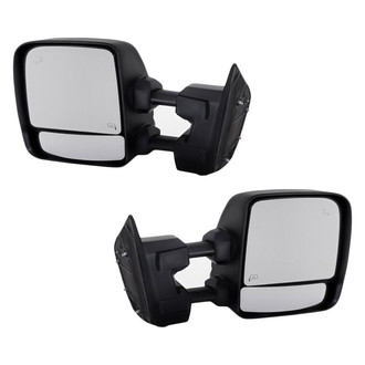 Replacement - Driver and Passenger Side Power Towing Mirror Set (Heated, Foldaway) (Standard Line)