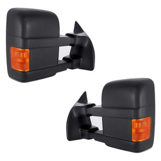 Replacement - Driver and Passenger Side Power Towing Mirror Set (Heated, Foldaway) (Standard Line)