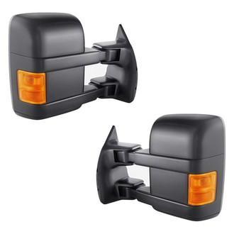 Replacement - Driver and Passenger Side Power Towing Mirror Set (Heated, Foldaway) (Standard Line)