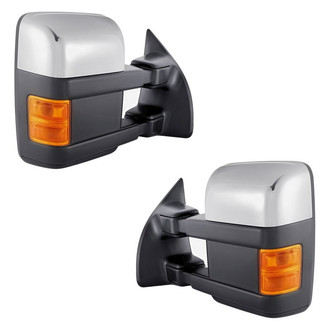 Replacement - Driver and Passenger Side Power Towing Mirror Set (Heated, Foldaway) (Standard Line)