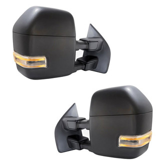Replacement - Driver and Passenger Side Power Towing Mirror Set (Heated, Foldaway) (Standard Line)