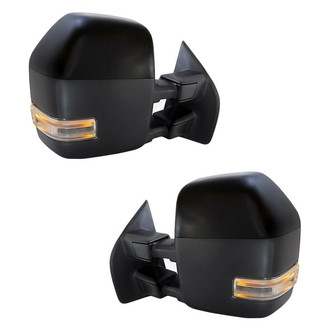 Replacement - Driver and Passenger Side Power Towing Mirror Set (Heated, Foldaway) (Standard Line)