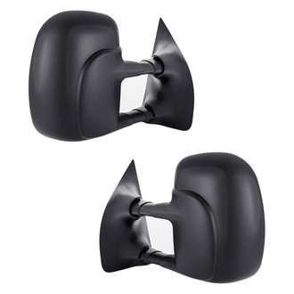 Replacement - Driver and Passenger Side Manual Towing Mirror Set (Non-Heated, Foldaway) (Standard Line)