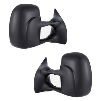 Replacement - Driver and Passenger Side Manual Towing Mirror Set (Non-Heated, Foldaway) (Standard Line)