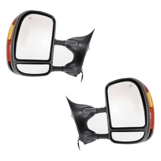 Replacement - Driver and Passenger Side Power Towing Mirror Set (Heated, Foldaway) (Standard Line)