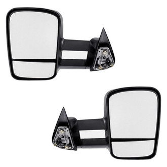 Replacement - Driver and Passenger Side Manual View Mirror Set (Non-Heated, Foldaway) (Standard Line)