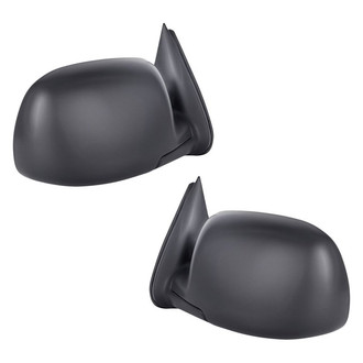 Replacement - Driver and Passenger Side Manual View Mirror Set (Non-Heated, Foldaway) (Standard Line)