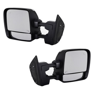 Replacement - Driver and Passenger Side Power Towing Mirror Set (Heated, Foldaway) (Standard Line)