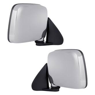 Replacement - Driver and Passenger Side Manual View Mirror Set (Non-Heated, Foldaway) (Standard Line)