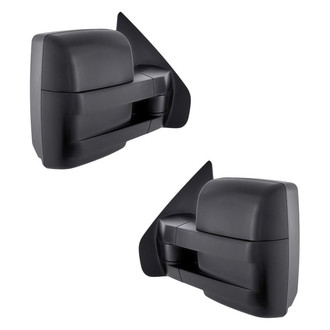 Replacement - Driver and Passenger Side Manual Towing Mirror Set (Non-Heated, Foldaway) (Standard Line)