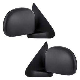 Replacement - Driver and Passenger Side Manual View Mirror Set (Non-Heated, Foldaway) (Standard Line)
