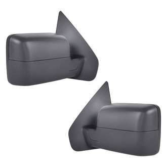 Replacement - Driver and Passenger Side Power Remote View Mirror Set (Non-Heated, Foldaway) (Standard Line)