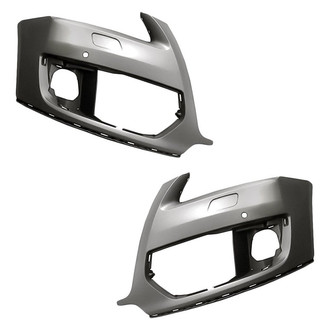 Replacement - Front Driver and Passenger Side Bumper Cover Set (Standard Line)