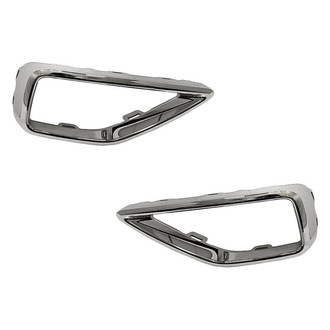 Replacement - Rear Driver and Passenger Side Bumper Exhaust Pipe Hole Trim Set (Standard Line)