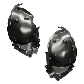 Replacement - Front Rearward Driver and Passenger Side Fender Liner Rear Section Set (CAPA Certified)
