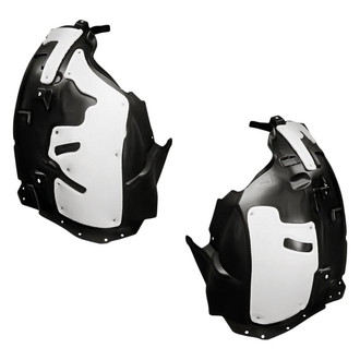 Replacement - Front Rearward Driver and Passenger Side Fender Liner Rear Section Set (CAPA Certified)