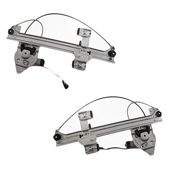 Replacement - Rear Driver and Passenger Side Power Window Regulator and Motor Assembly Set
