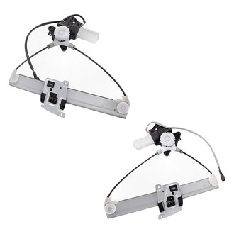 Replacement - Rear Driver and Passenger Side Power Window Regulator and Motor Assembly Set