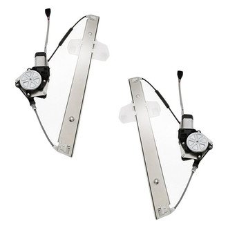 Replacement - Rear Driver and Passenger Side Power Window Regulator and Motor Assembly Set