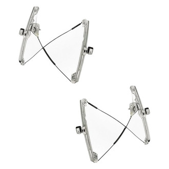 Replacement - Front Driver and Passenger Side Manual Window Regulator Set