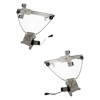 Replacement - Rear Driver and Passenger Side Power Window Regulator and Motor Assembly Set