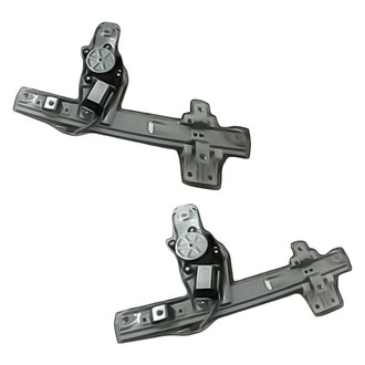 Replacement - Rear Driver and Passenger Side Power Window Regulator and Motor Assembly Set