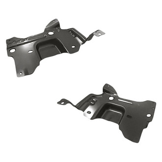 Replacement - Front Driver and Passenger Side Bumper Mounting Plate Set (CAPA Certified)