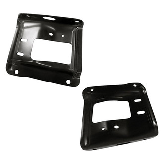 Replacement - Front Driver and Passenger Side Bumper Mounting Plate Set (CAPA Certified)