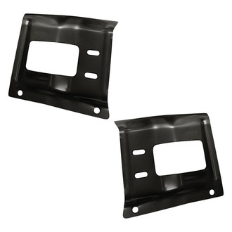 Replacement - Front Driver and Passenger Side Bumper Mounting Plate Set (CAPA Certified)