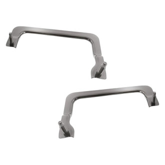 Replacement - Front Driver and Passenger Side Bumper Stud Plate Bracket Set (CAPA Certified)
