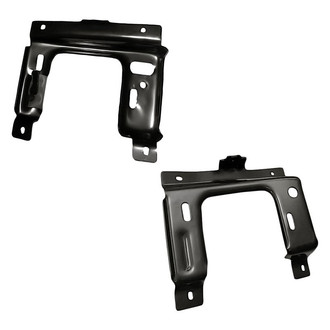 Replacement - Front Driver and Passenger Side Bumper Mounting Plate Set (CAPA Certified)