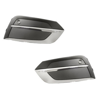 Replacement - Front Driver and Passenger Side Fog Light Cover Set (Standard Line)