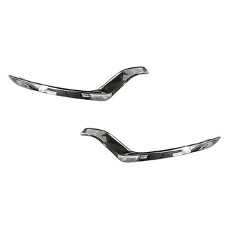 Replacement - Front Driver and Passenger Side Bumper Cover Molding Set (CAPA Certified)