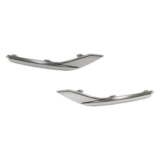 Replacement - Rear Driver and Passenger Side Bumper Cover Molding Set (Standard Line)