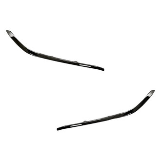 Replacement - Front Outer Driver and Passenger Side Bumper Cover Molding Set (CAPA Certified)