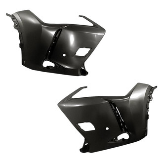 Replacement - Front Driver and Passenger Side Bumper Cover Set (CAPA Certified)