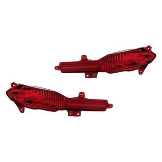 Replacement - Rear Driver and Passenger Side Bumper Reflector Set (CAPA Certified)