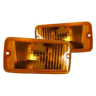 Replacement - Driver and Passenger Side Turn Signal/Parking Light Lens and Housing Set (CAPA Certified)