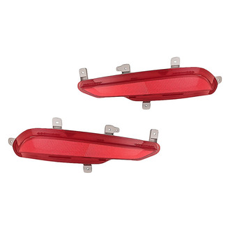 Replacement - Rear Driver and Passenger Side Bumper Reflector Set (CAPA Certified)