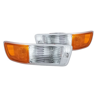 Replacement - Driver and Passenger Side Turn Signal/Parking Light Lens and Housing Set (Standard Line)