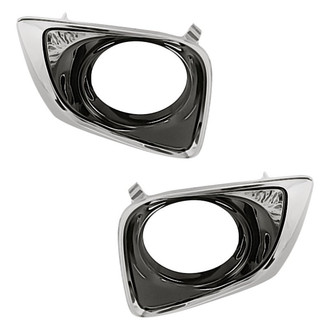 Replacement - Front Driver and Passenger Side Fog Light Bezel Set (Standard Line)