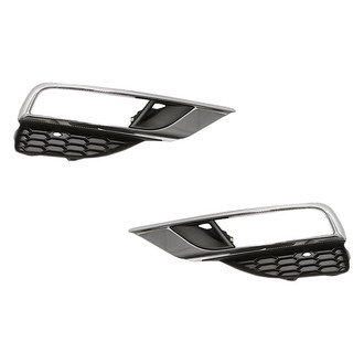 Replacement - Front Driver and Passenger Side Fog Light Bezel Set (Standard Line)