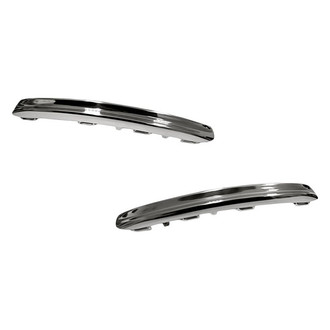 Replacement - Front Driver and Passenger Side Bumper Grille Molding Set (Standard Line)