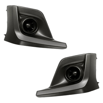 Replacement - Front Driver and Passenger Side Fog Light Cover Set (Standard Line)