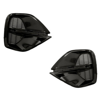 Replacement - Front Driver and Passenger Side Fog Light Cover Set (Standard Line)