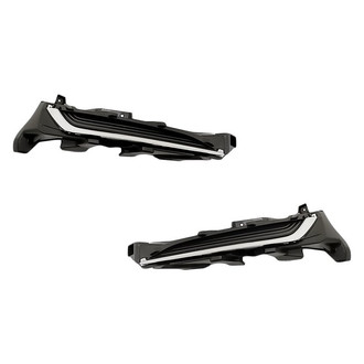 Replacement - Front Driver and Passenger Side Fog Light Cover Set (Standard Line)